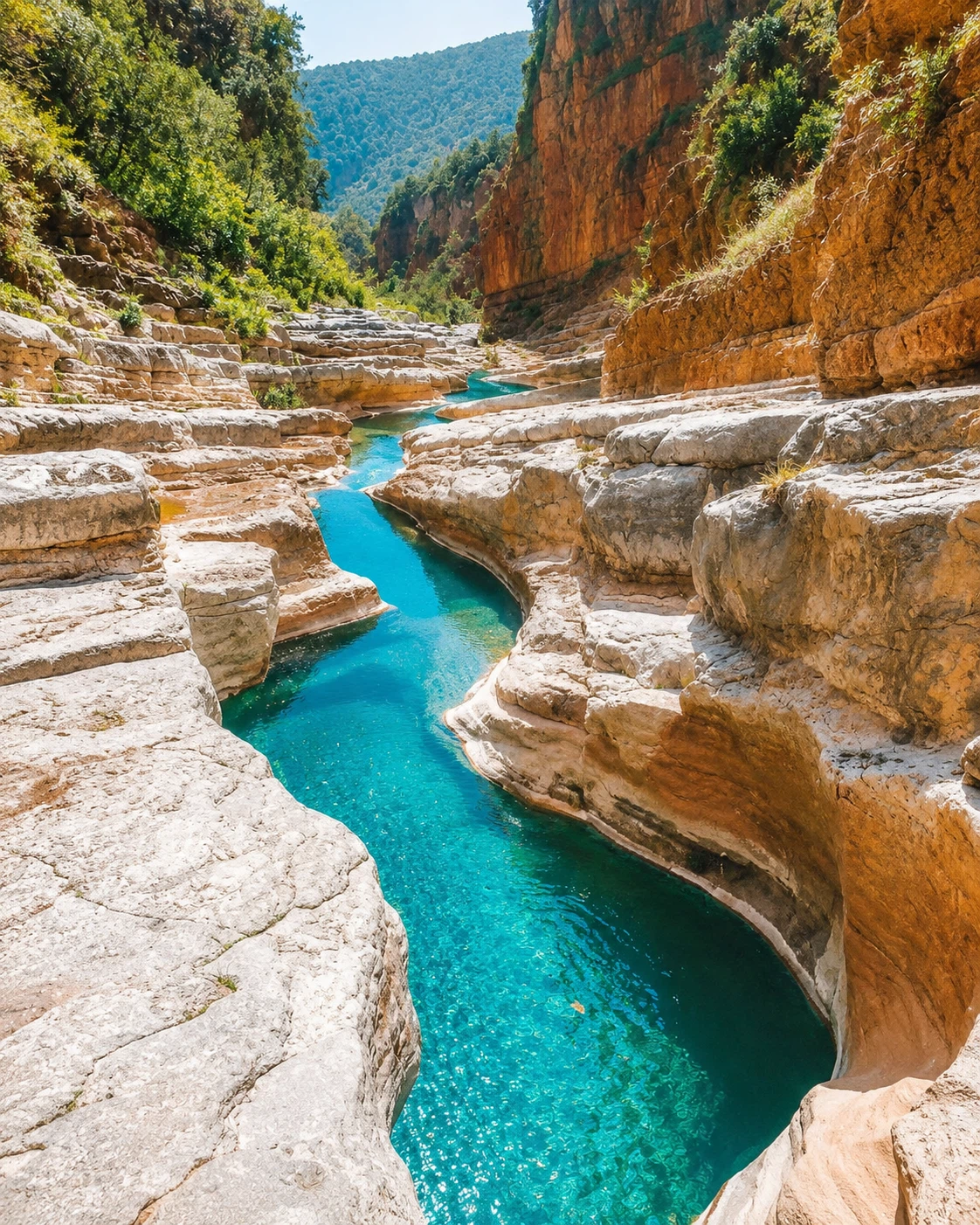 Paradise Valley rock pools and turquoise water in the Anti-Atlas near Agadir