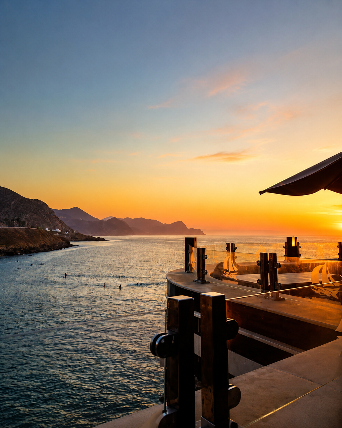 Al Hoceima bay, cliffs and compact coastal scale