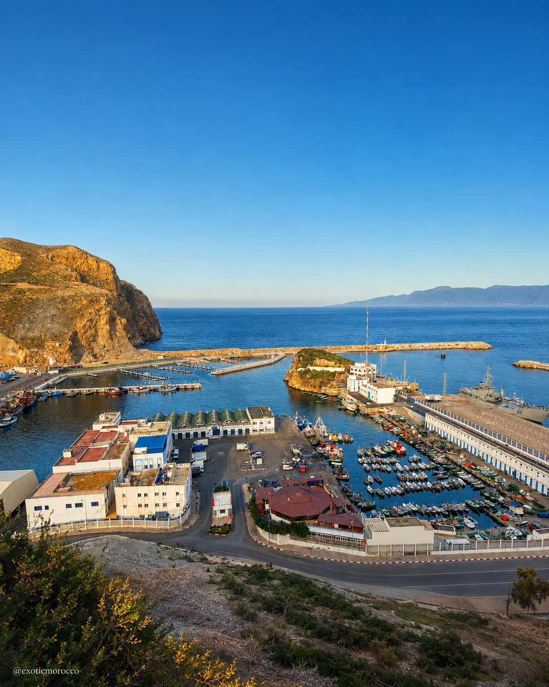 Harbour movement and coastal walls in Al Hoceima