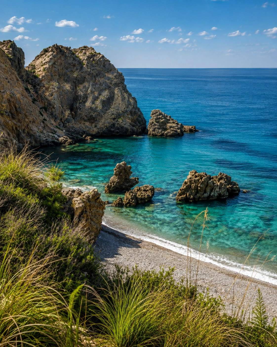 Clifftop corniche and Al Hoceima bay