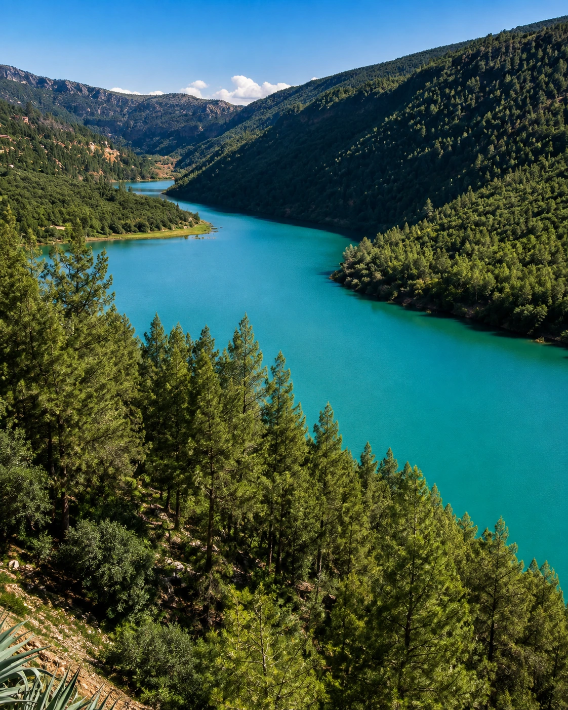 Turquoise water of Bin El Ouidane near Azilal