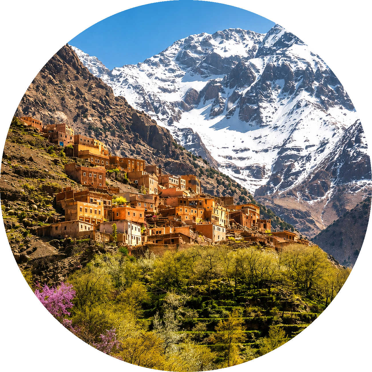 Mountain village view for a first Azilal visit
