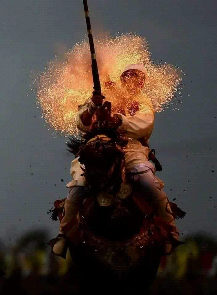 Ceremonial rider at the Bouabid Cherki moussem in Bejaad