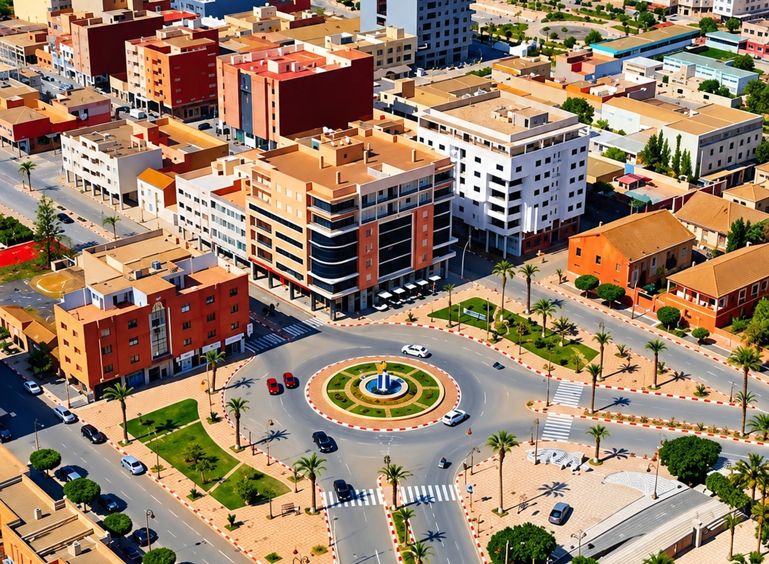 Aerial view of Berkane city centre