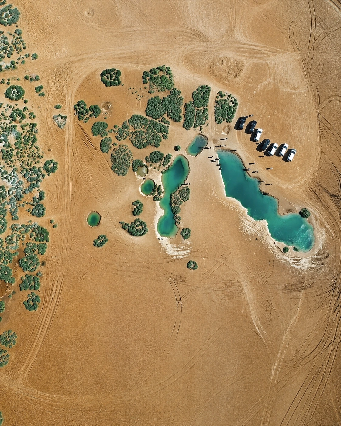 Illustrative White Dune and turquoise lagoon near Dakhla