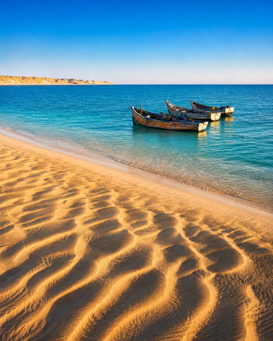 Illustrative sunset over Dakhla lagoon