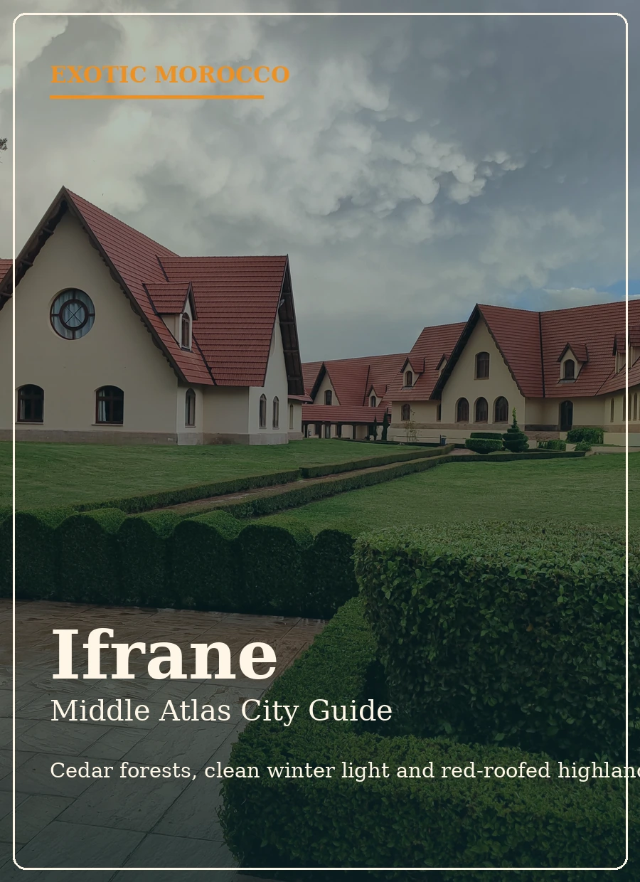 Ifrane Premium Visual City Guide cover by Exotic Morocco