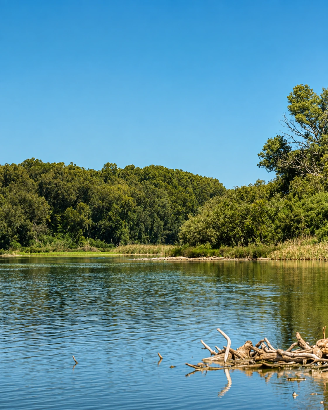 Quiet wetland water and forest at Sidi Boughaba near Kenitra