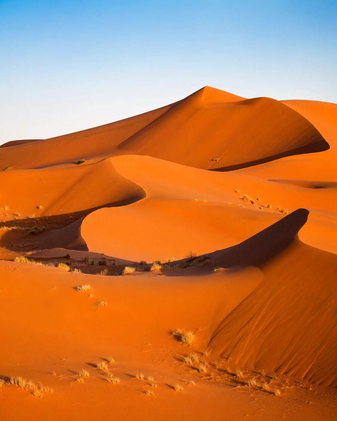 Rolling orange dunes of Erg Chebbi near Merzouga