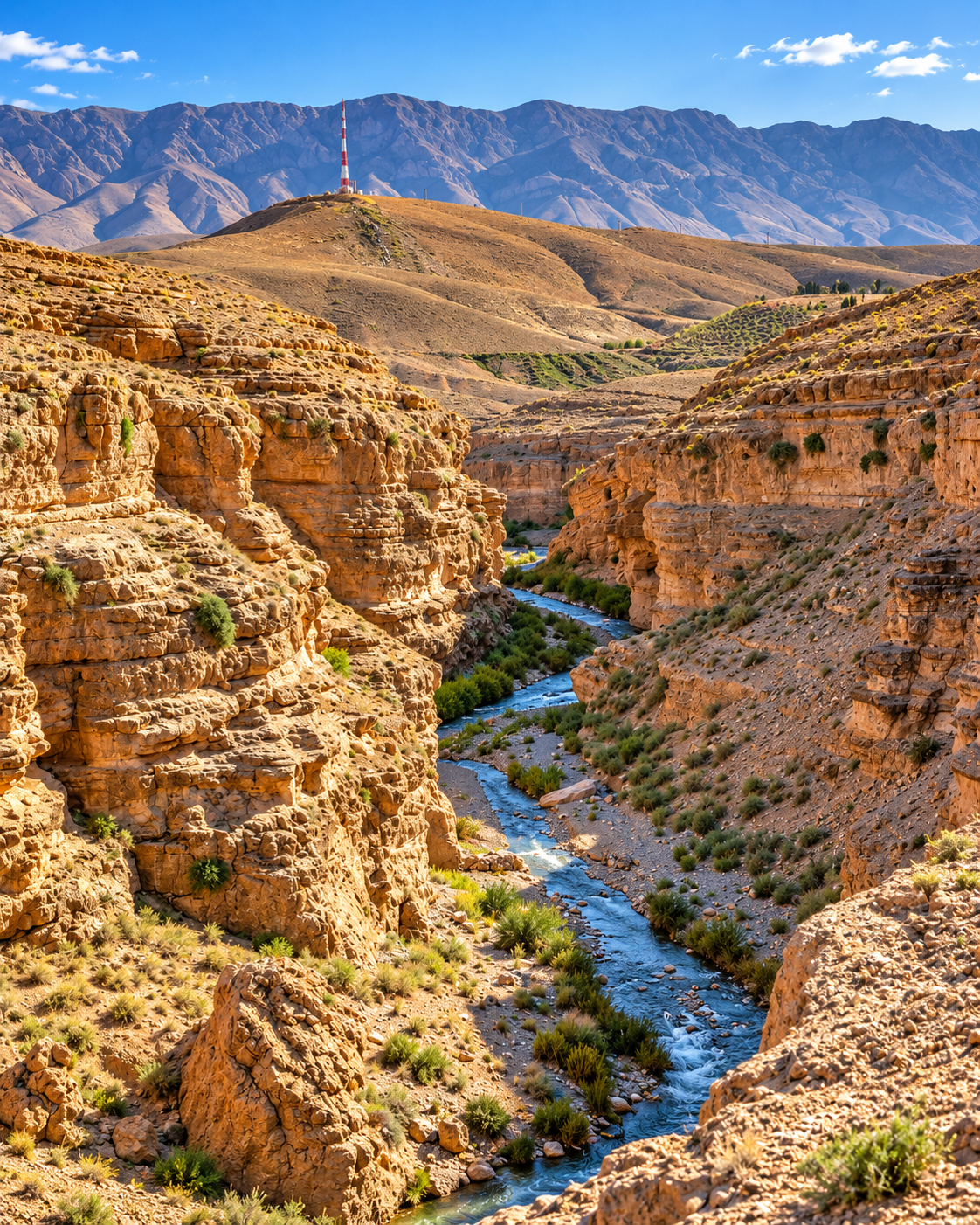 Rugged mountain gorge in the Cirque de Jaffar area near Midelt