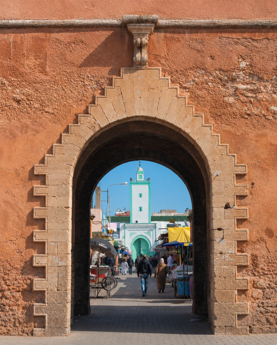 Bab el Kasbah in the historic Fedala core of Mohammedia