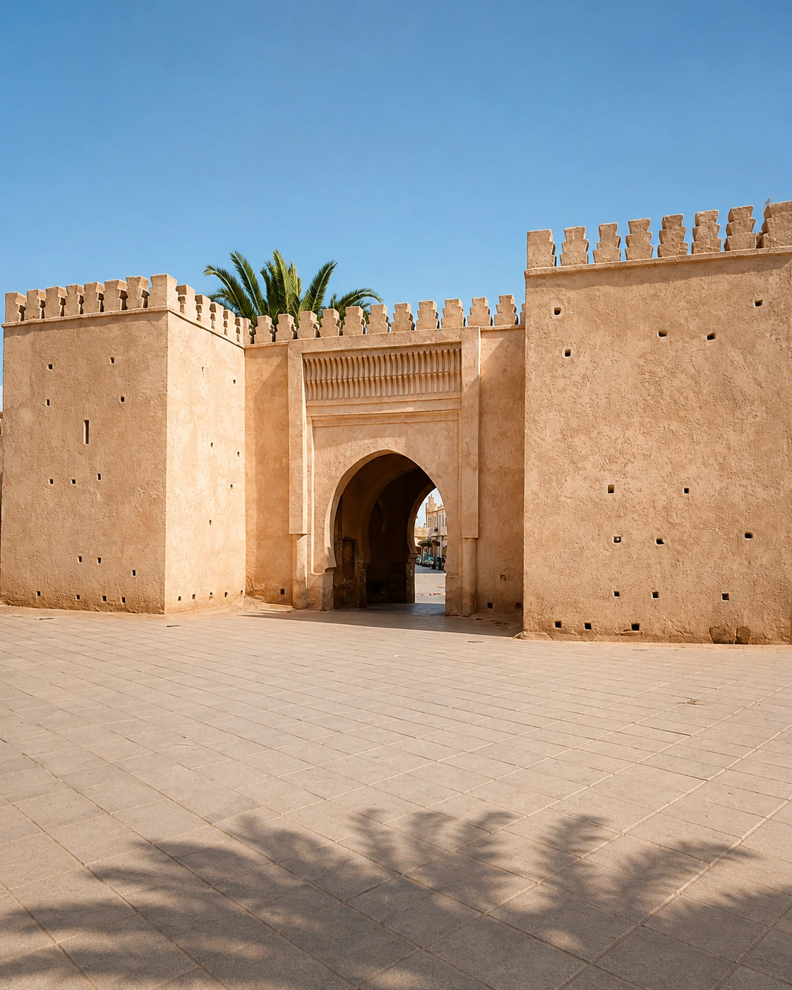 Bab Gharbi urban threshold and old-city approach in Oujda