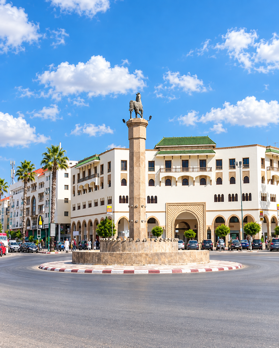 Settat horse monument and city architecture for the Exotic Morocco city collection