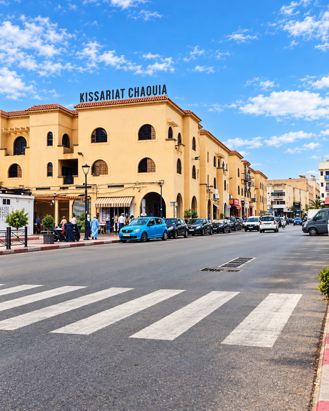 Kissariat Chaouia and the street outside in Settat