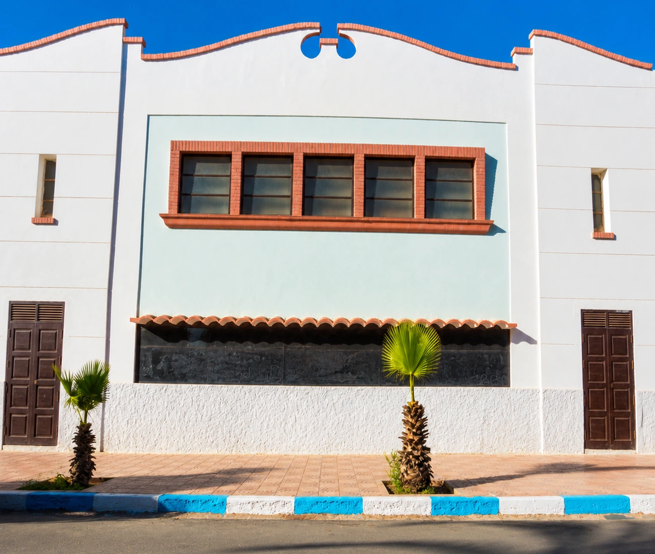 Art Deco street façade in Sidi Ifni