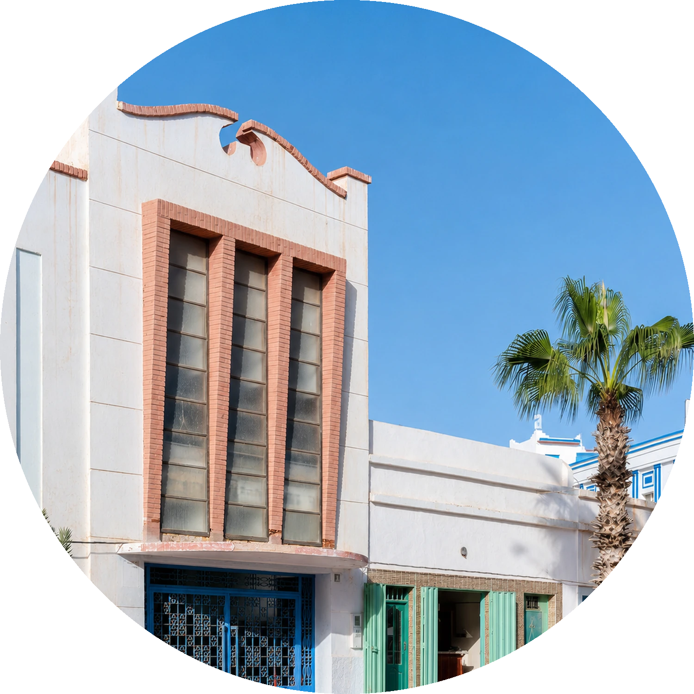 Former Spanish Consulate in Sidi Ifni shown as a circular landmarks image