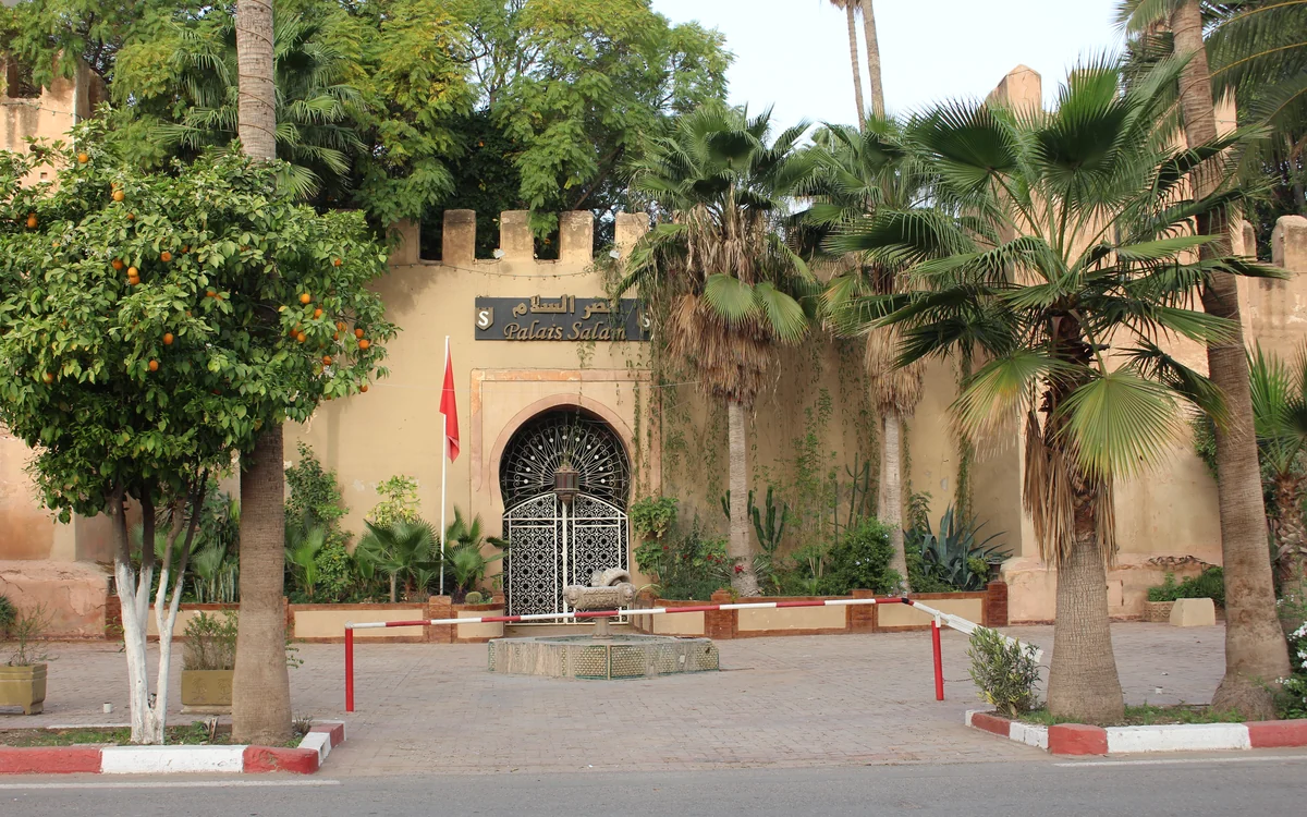 Palais Salam garden entrance in Taroudant