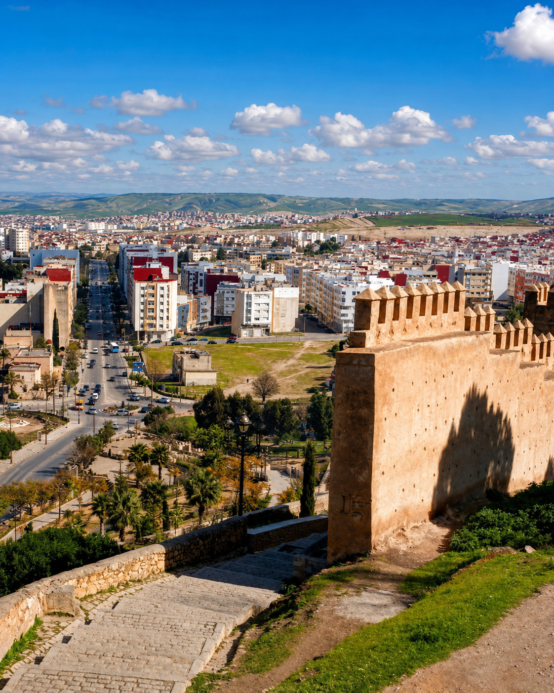 View over Taza and its vesting wall