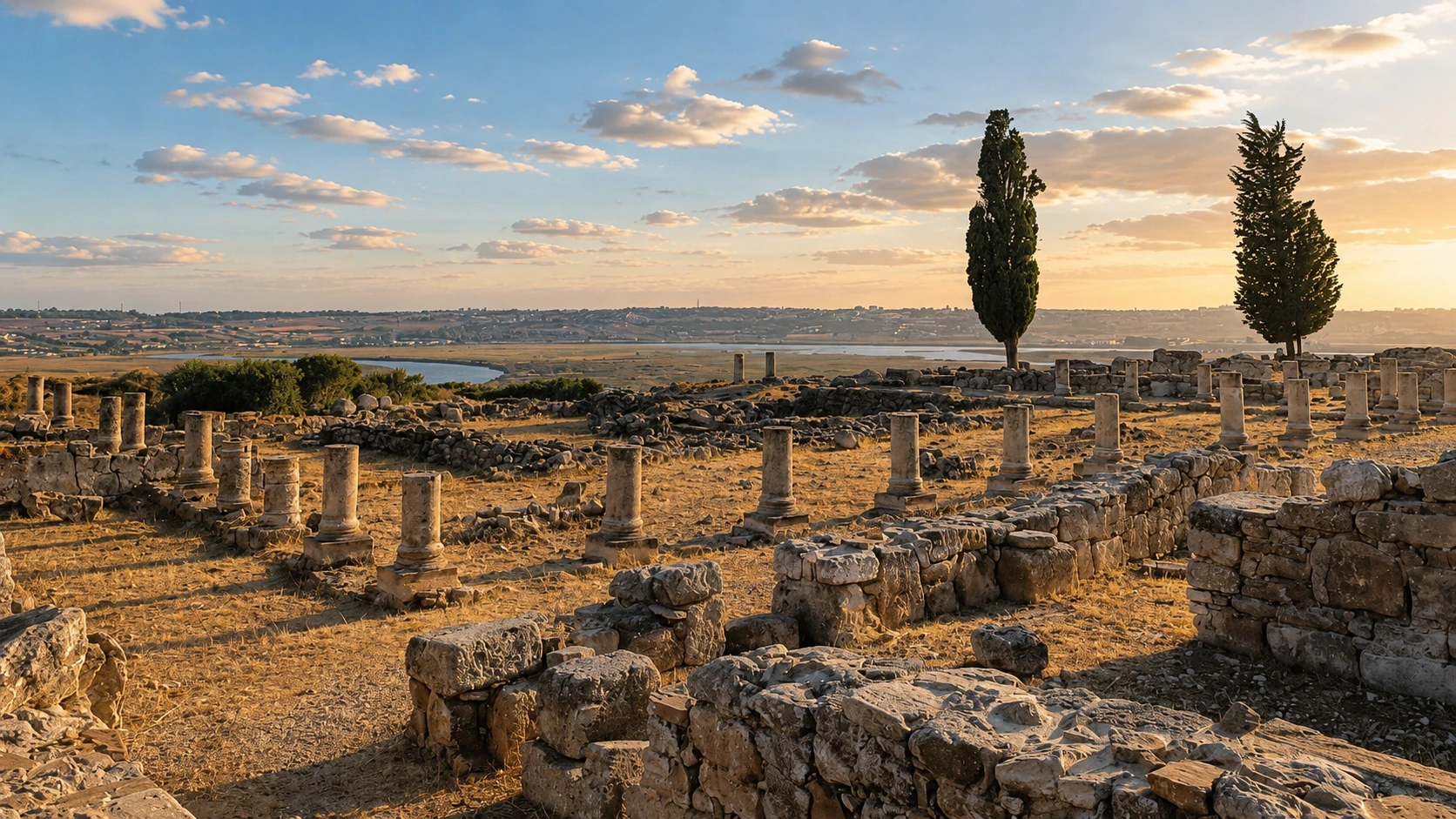 Lixus ruins overlooking the Loukkos estuary near Larache in warm Atlantic light