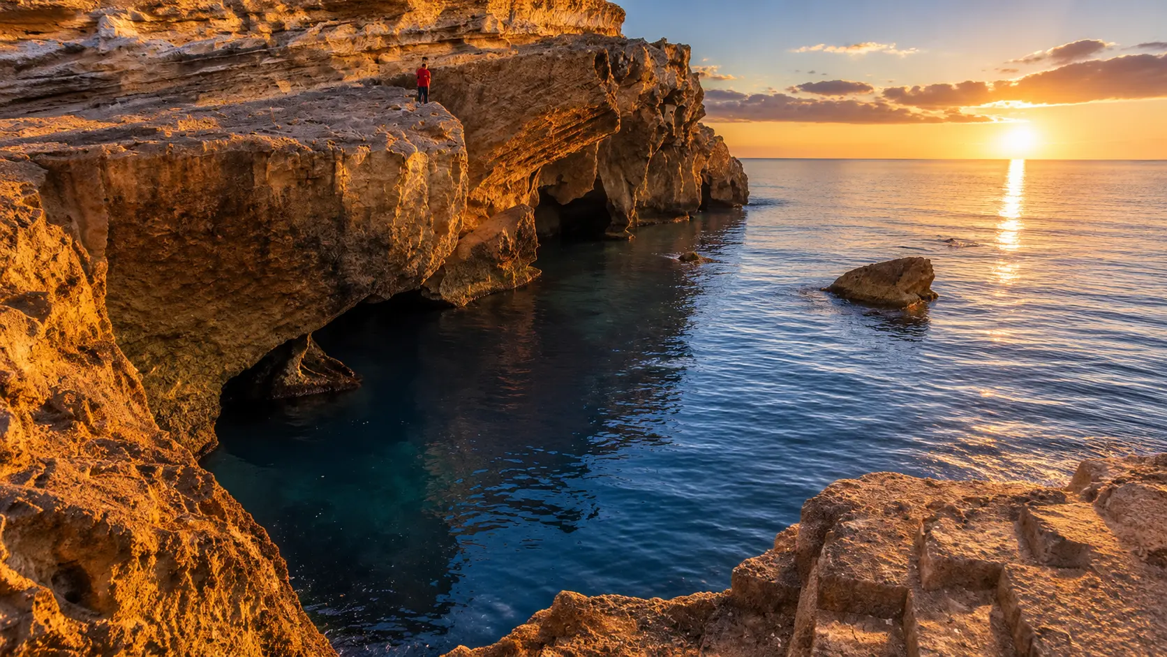 Ras El Ma beach and Mediterranean shore in Nador province, Morocco