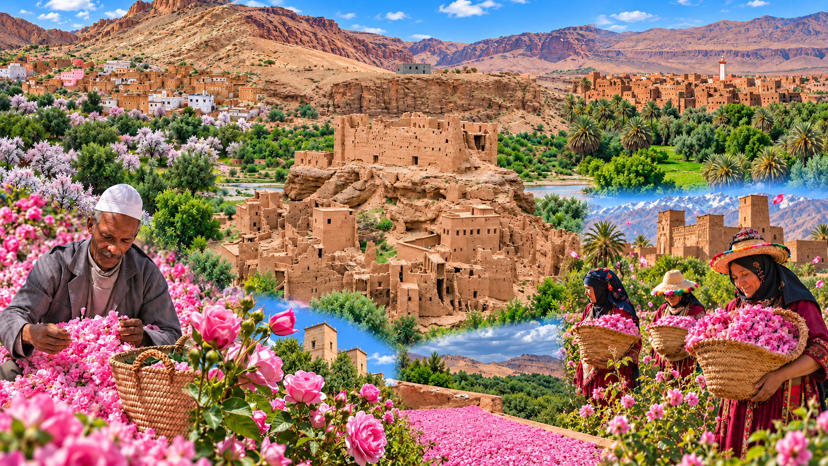 Rose Valley Kelaat M’Gouna · Rose gardens beneath the High Atlas